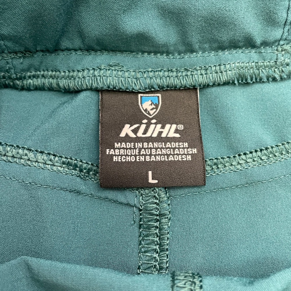 Kuhl Freeflex Teal Hiking Elastic Waist Outdoor Lightweight Shorts Women's LARGE - Picture 8 of 10